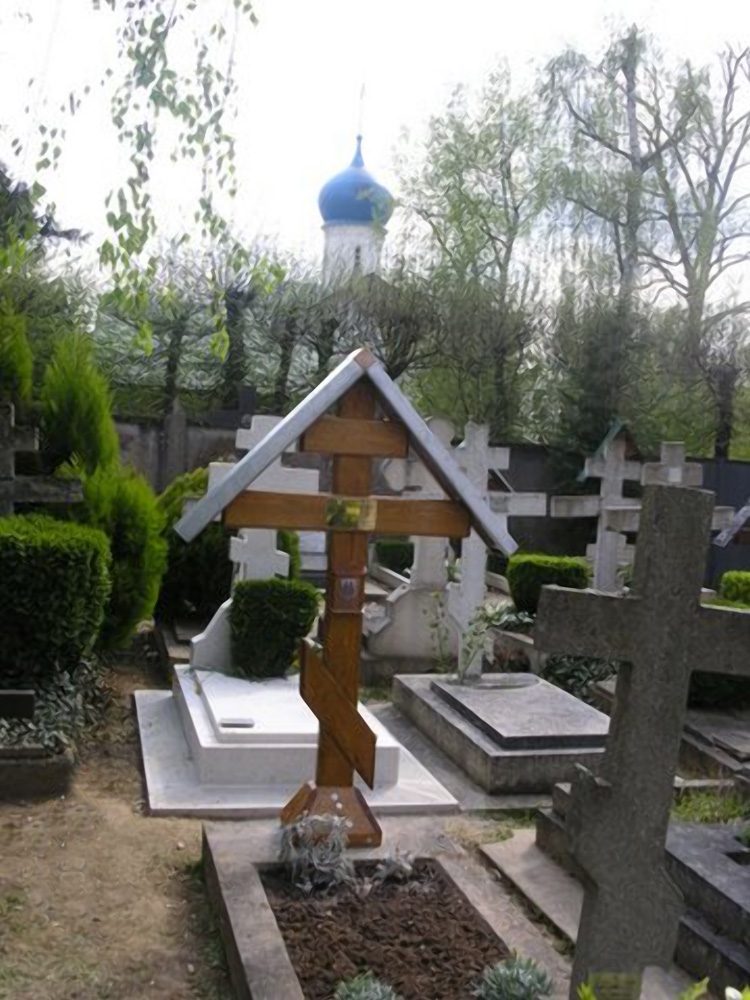 Могила В.К. Оллонгрена на кладбище Сен-Женевьев де Буа